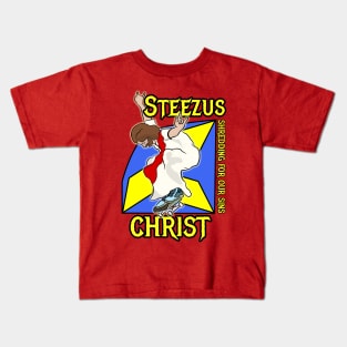 Steezus Christ Jesus shredding for our sins Kids T-Shirt